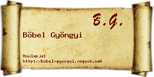 Böbel Gyöngyi névjegykártya