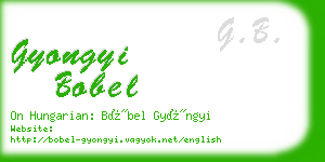 gyongyi bobel business card